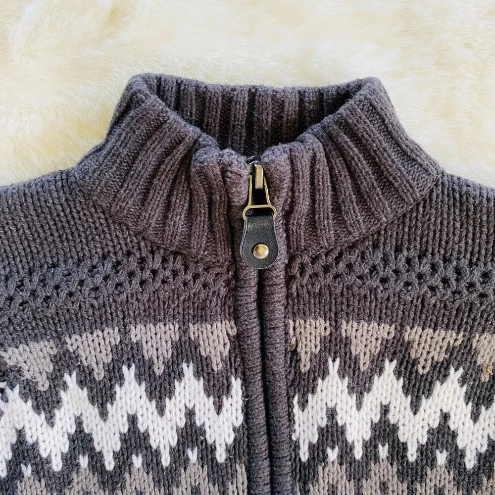 The Children's Place Boy’s Gray Zip-Up Sweater size 24 months Nordic